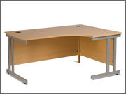 Standard corner desk with metal frame