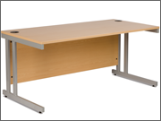 Standard desk with metal frame