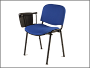 Educational chair in blue: With folding work rest