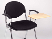 Educational chair in black: With work rest